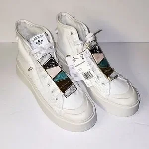 【adidas】アディダス◇NIZZA BONEGA MID SHOES スニーカー Size 10 - adidas Nizza Bonega Mid White Clear Sky W for sale